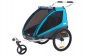 Детский велоприцеп Thule Chariot Coaster 2, синий для одного либо двух детей