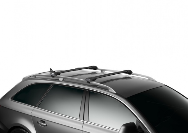 Комплект багажника Thule WingBar Edge 9583-2, для а/м с продольными рейлингами размер L, черный