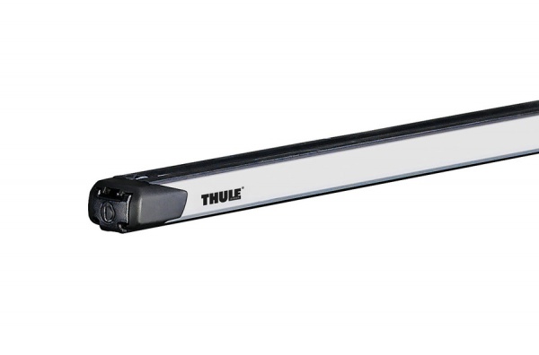 Комплект багажника для AUDI 100 (4-dr Sedan 91-93 Гладкая крыша) - выдвижные дуги Thule SlideBar, серые